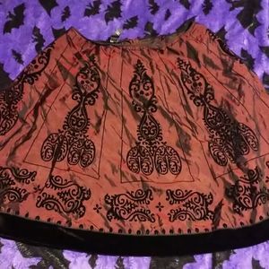 Vintage gothic red and black skirt